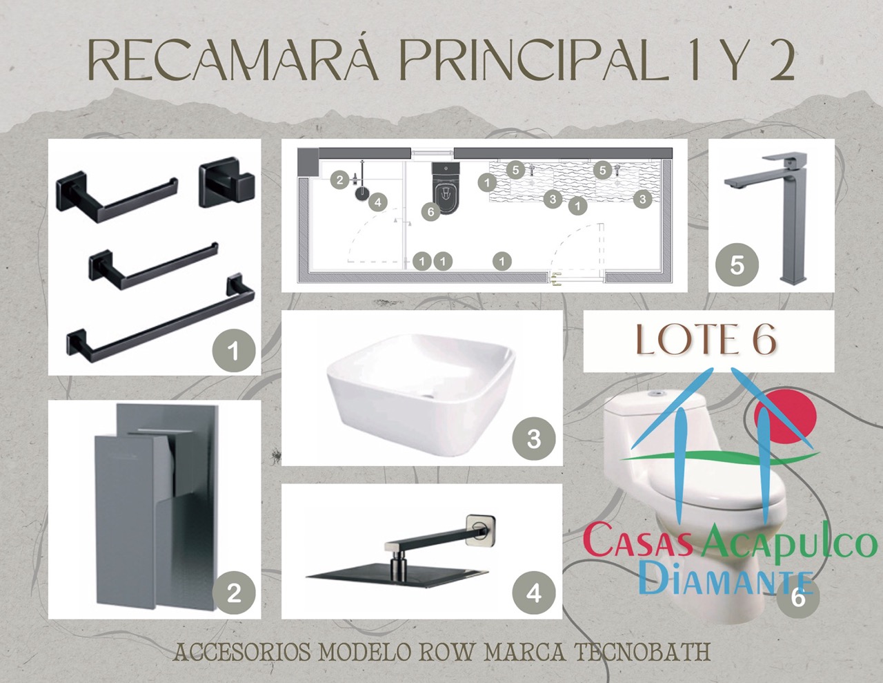 Paradiso Residences Edén 6 - Modelo accesorios baños 1